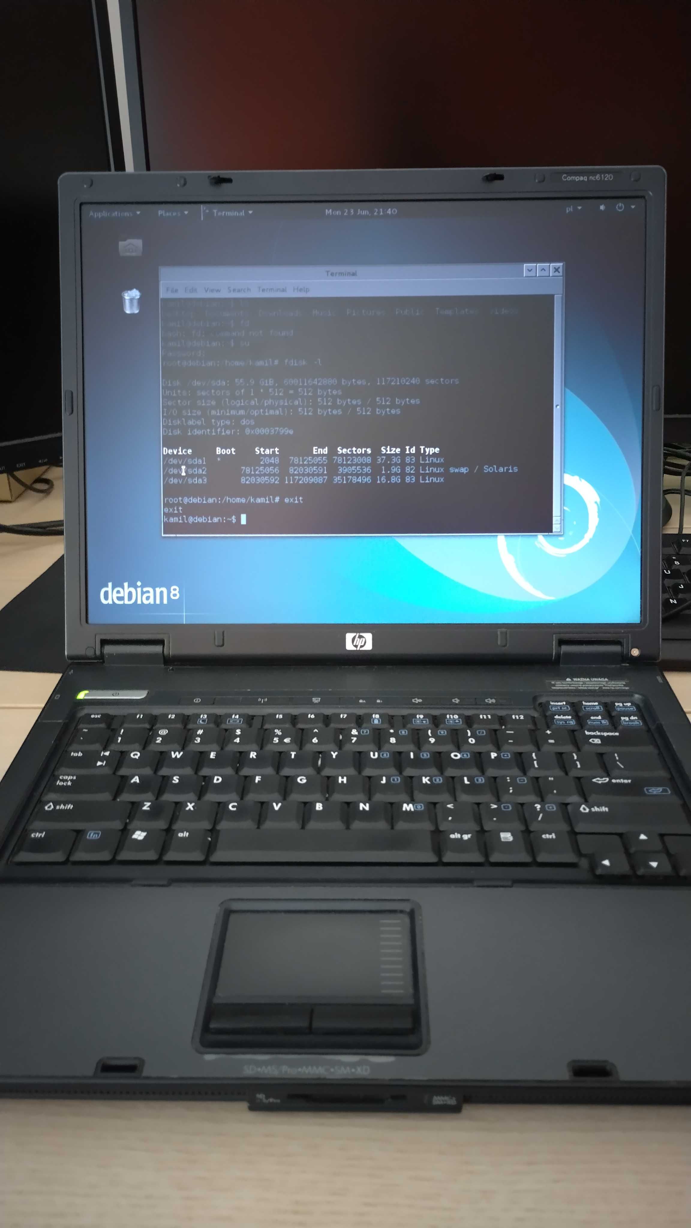 notebook compaq nc6120