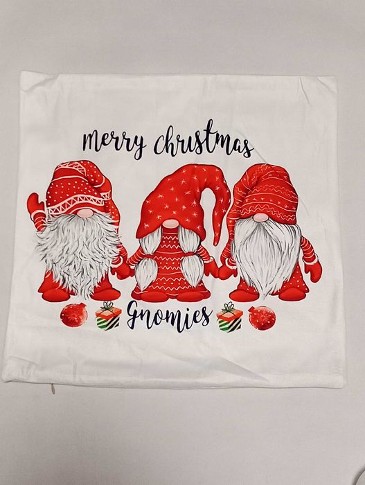dla dzieci skrzat gnom świąteczna poszewka na poduszkę