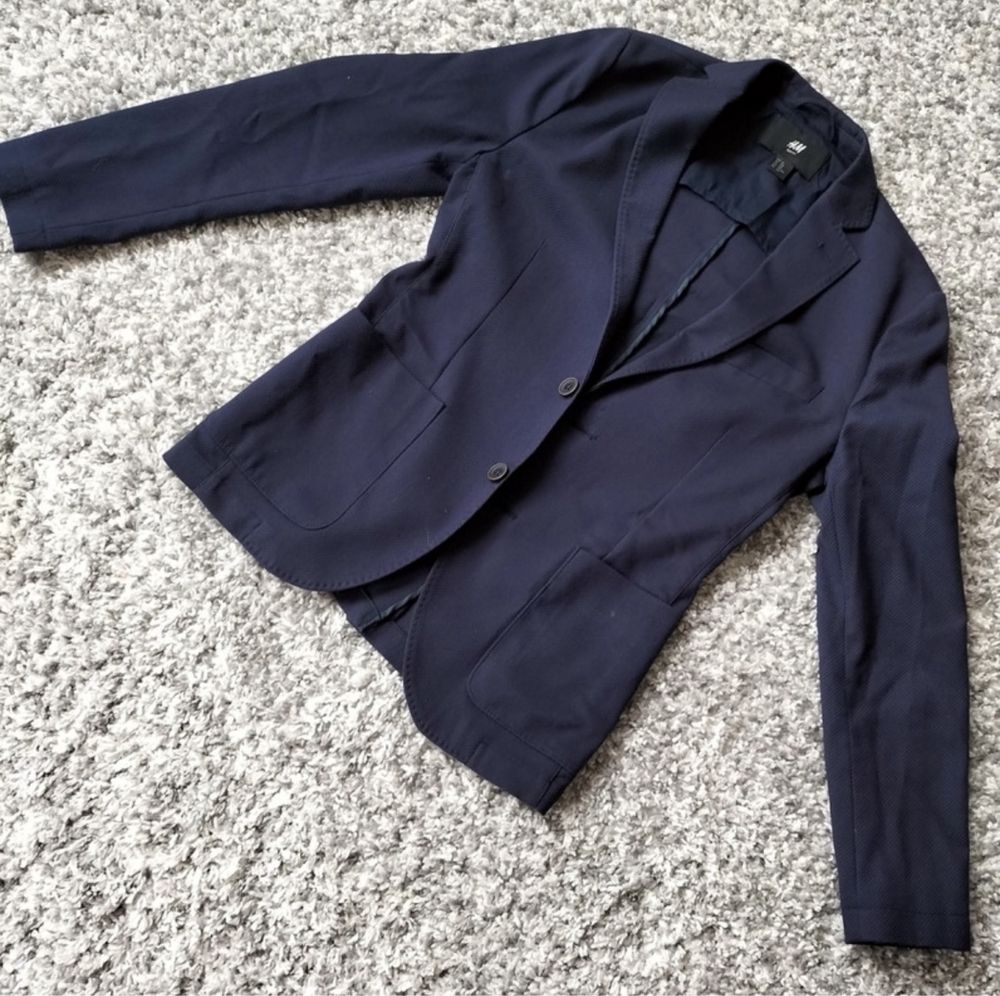 Męska granatowa marynarka h&m 44