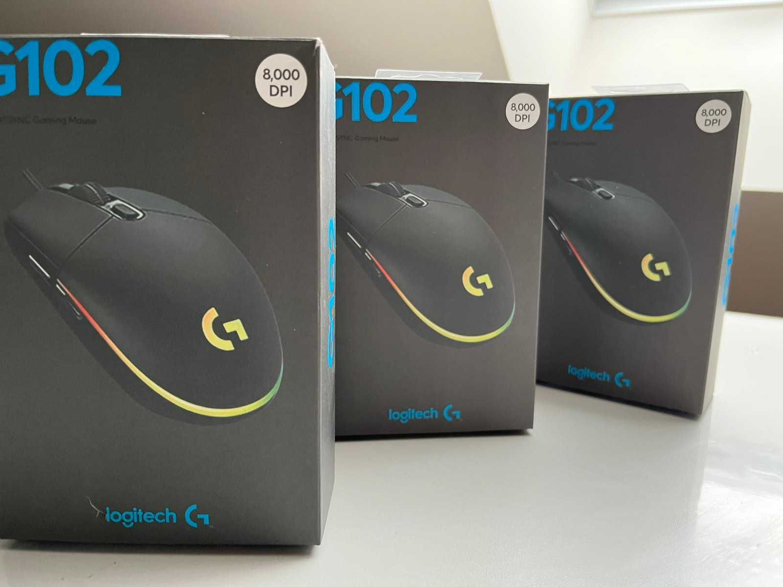 Игровая проводная мышь Logitech g102 black  (упаковка)