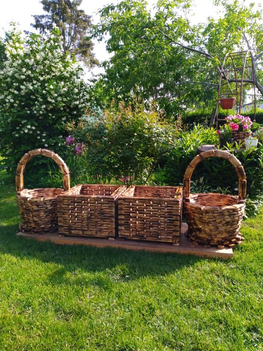 Donica doniczka drewniana kosz