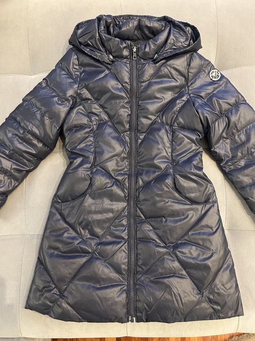 Płaszczyk puchowy granatowy Armani Junior 8 lat 130 cm