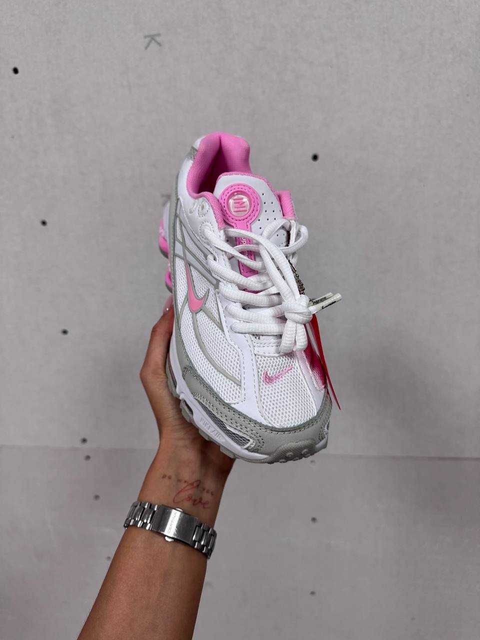 Жіночі кросівки Nike Shox Ride 2 білий з рожевим 1322 ТОП