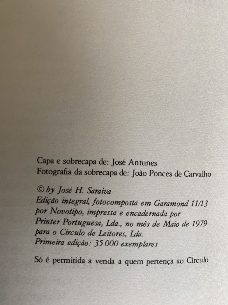 Livro “outras maneiras de ver” de Jose Hermano Saraiva