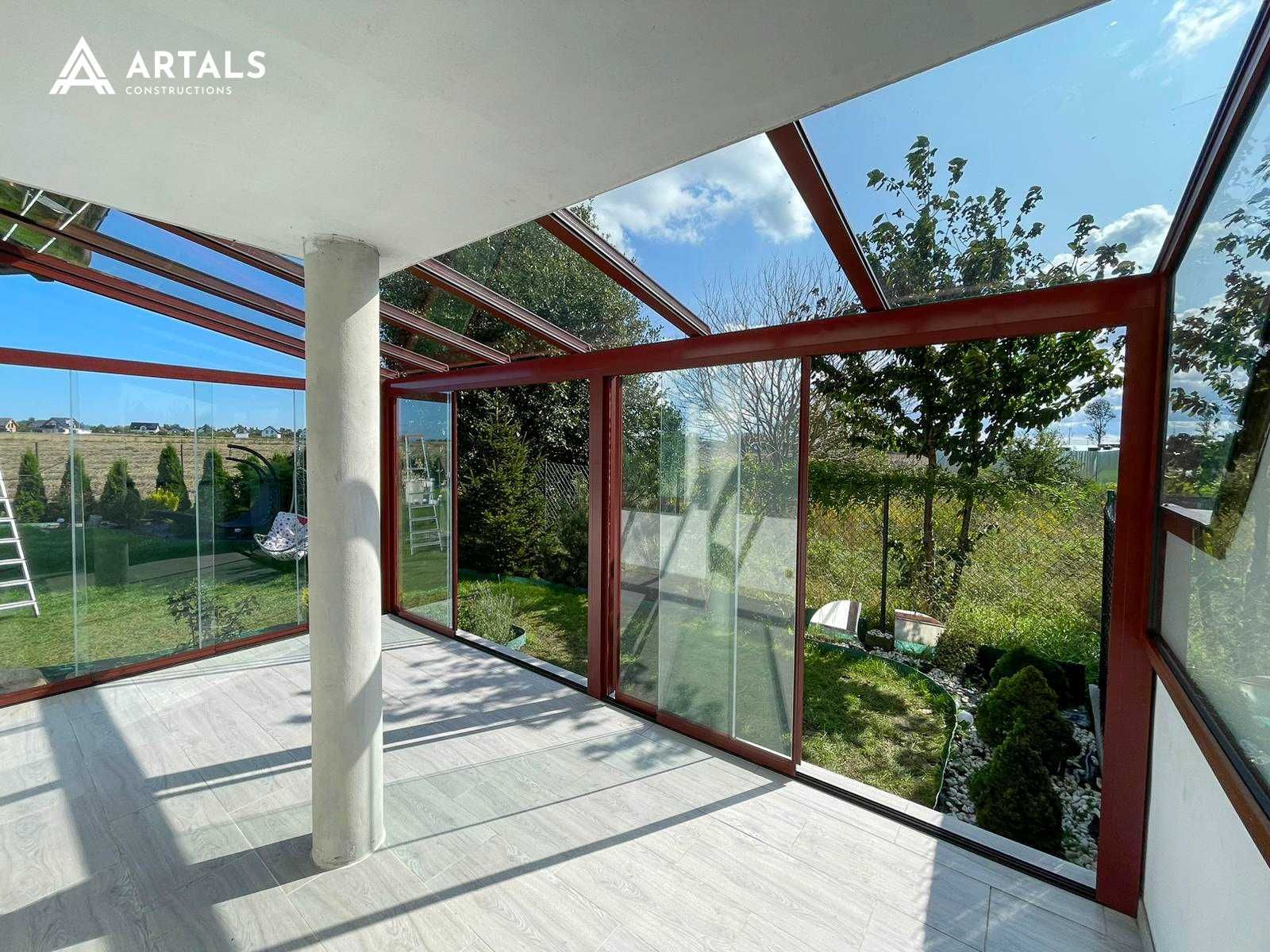 Zadaszenie Zabudowa Aluminiowo Szklane Ogród zimowy Pergola przesuwne