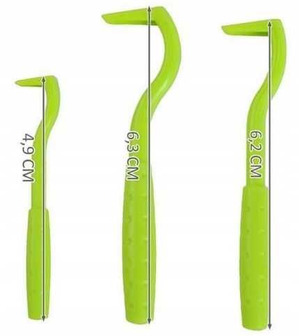 HACZYKI do Wyjmowania USUWANIA KLESZCZY ŁAPKI do Wyciągania kpl. 3 szt