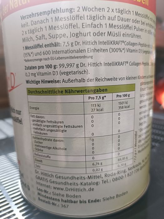 Peptydy kolalogenowe ,kreatyna  Muskel Direkt AktivDrink D