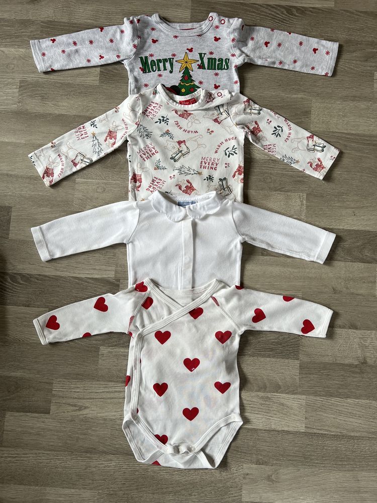 Body z długim rękawem 4 sztuki Petit Bateau,