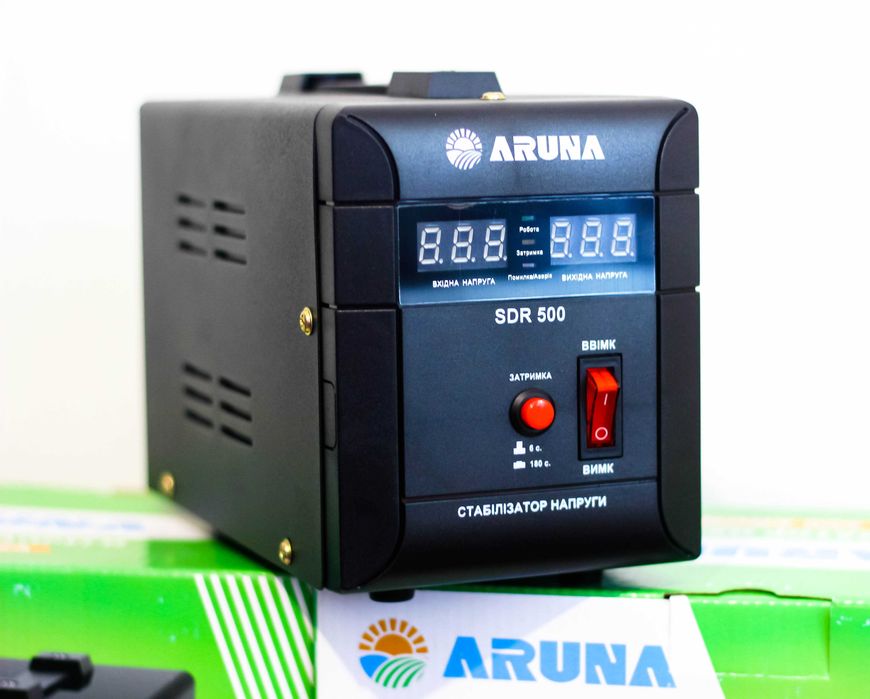 Стабилизатор напряжения для газового котла ARUNA SDR 500. Два дисплея!