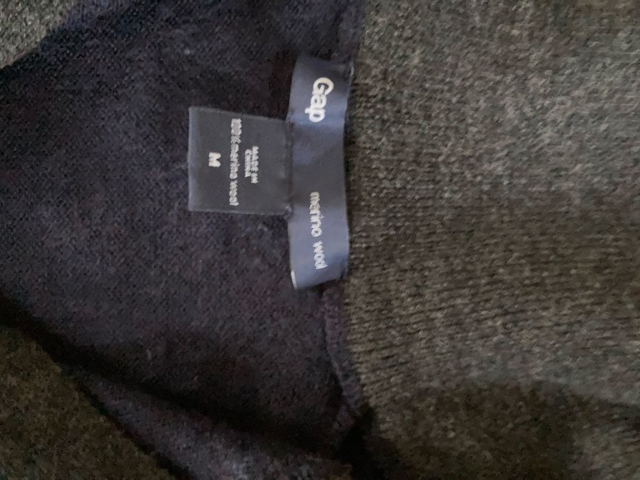 Męski  sweter z golfem merino wool wełna  r.M jak nowy