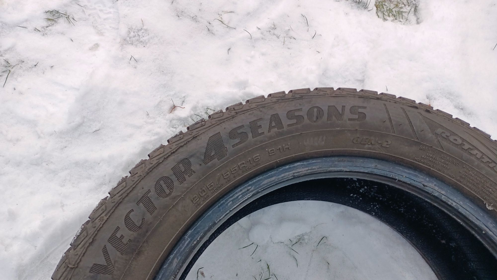 2 opony całoroczne 16 205/55/16 Goodyear Vector 4 Seasons okazja