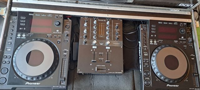 Konsola Pioneer Dj Cdj 900 Djm 250 MkII case,deck,mixer