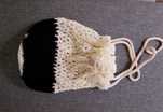 Ażurowa Torebka Worek Szydełkowy Hand Made w stylu Boho