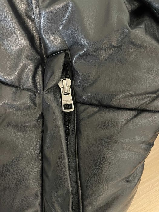 kurtka Calvin Klein zimowa z synteponem ze sztucznej skóry M