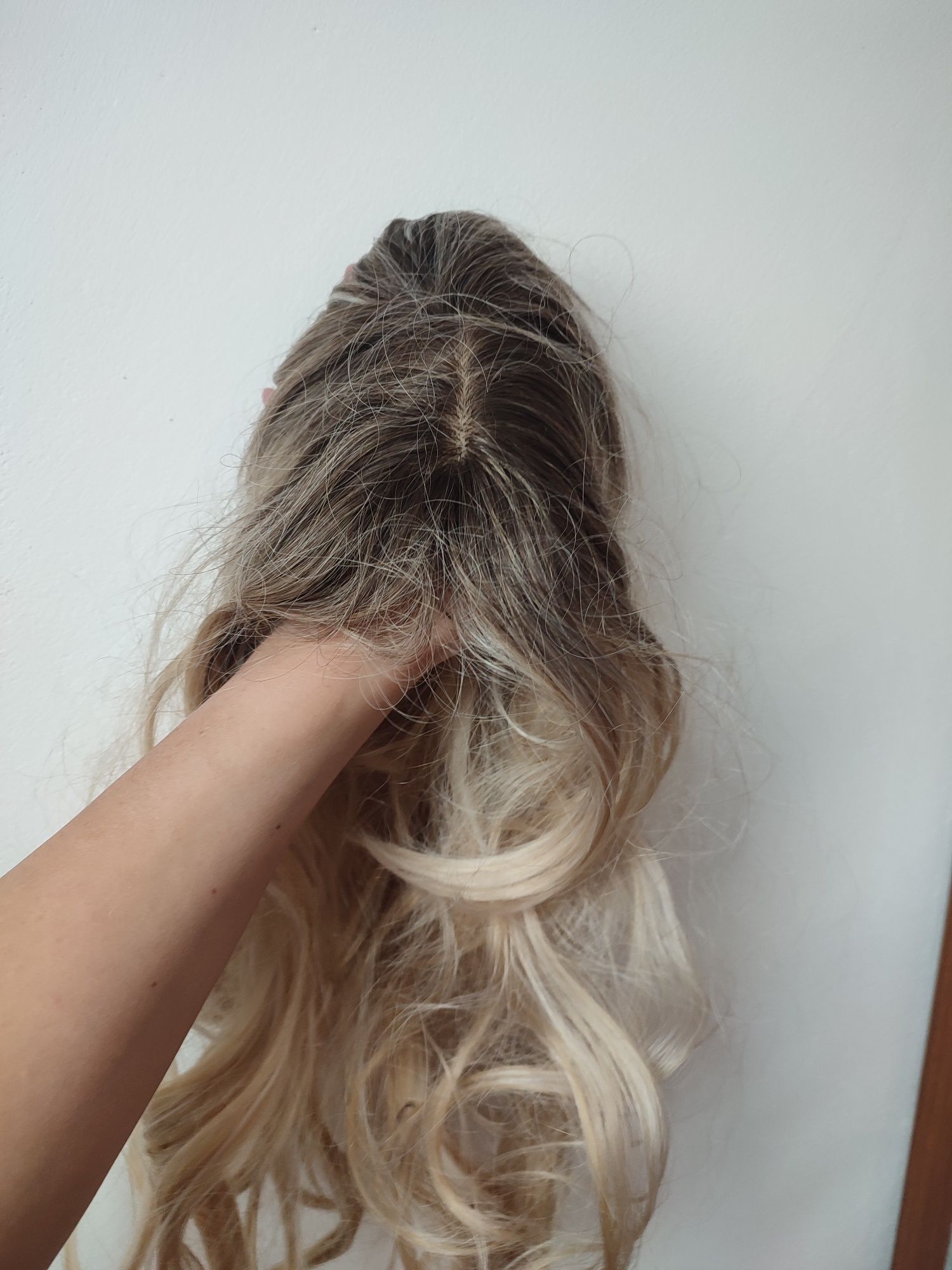 Topper włosy blond 45 cm jak naturalne