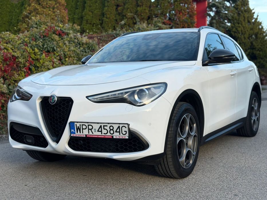 Alfa Romeo Stelvio 1WŁ ASO Salon PL FV23% 280KM Q4 ACC Martwe Pole CarPlay AndroidAuto