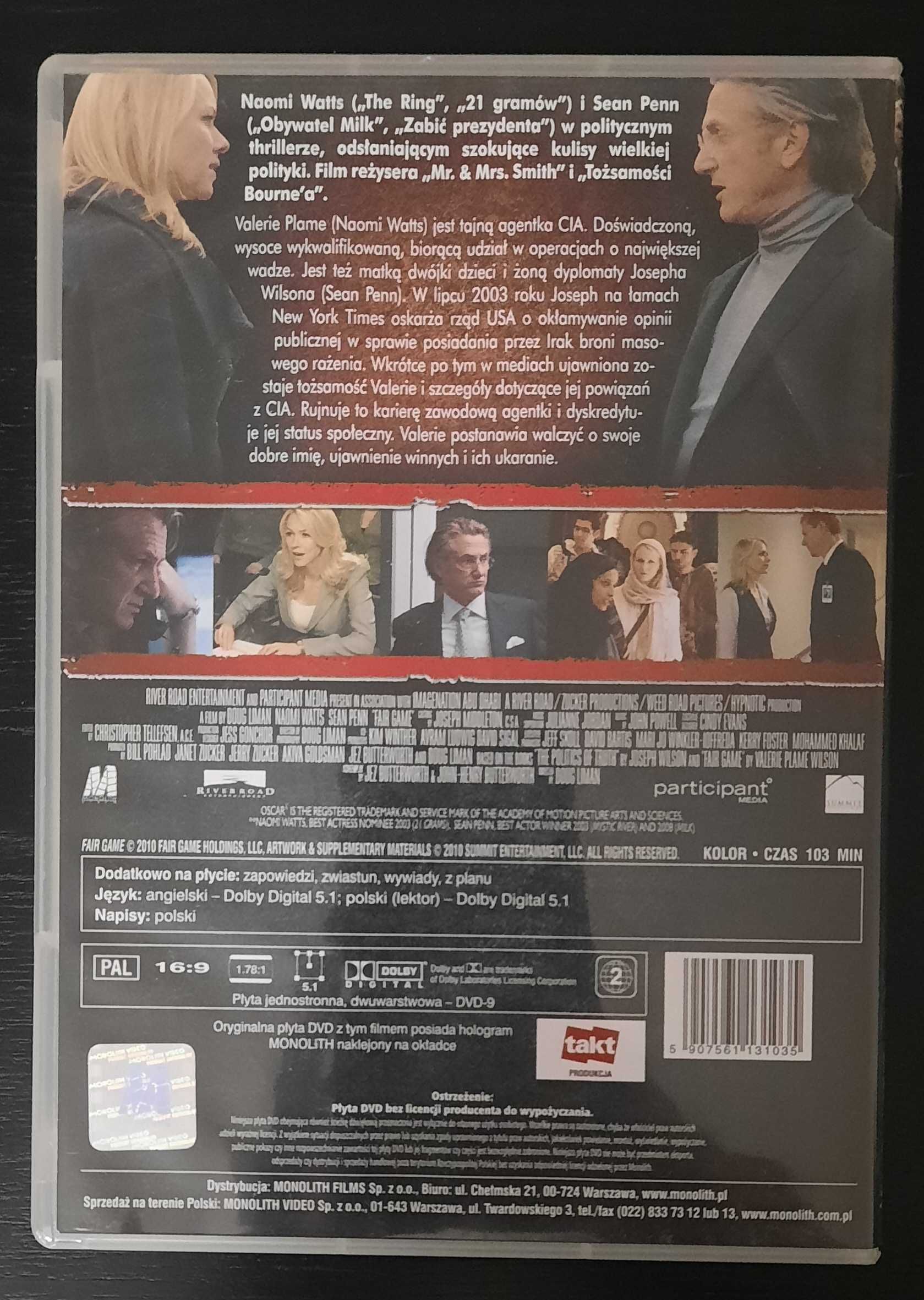 Film DVD "Fair game"
