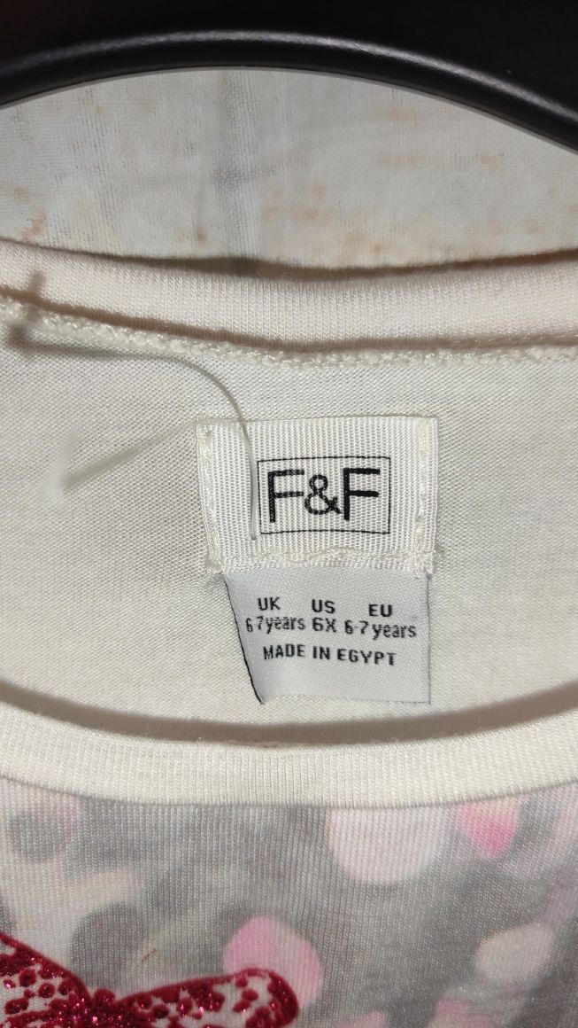 F&F bluzeczka z kotem R. 6-7 lat