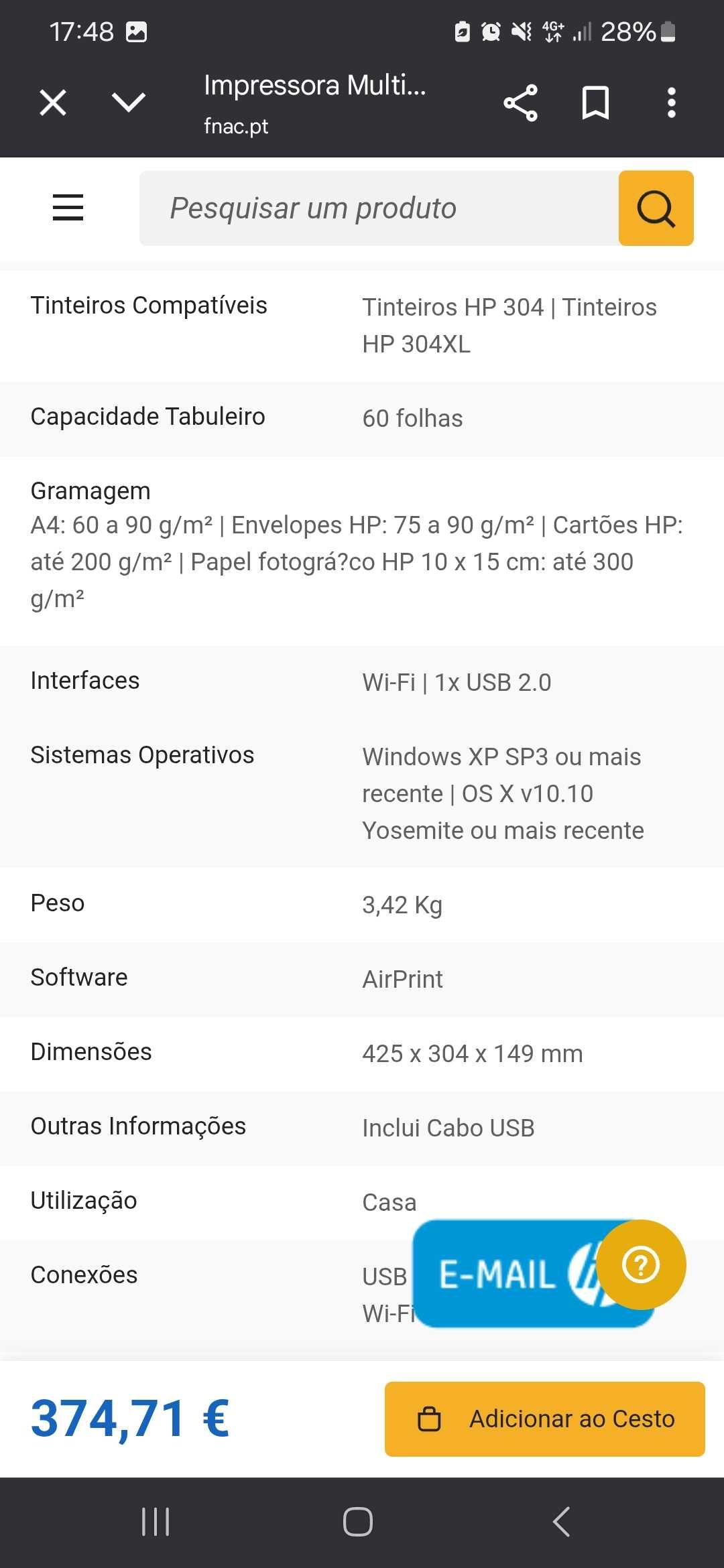 Impressora HP multifunções