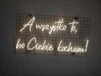 Napis świetlny LED neon weselny - a wszytko to bo ciebie kocham