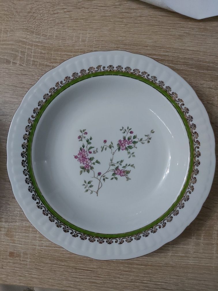 Talerze Włocławek porcelana made in Poland PRL 6szt