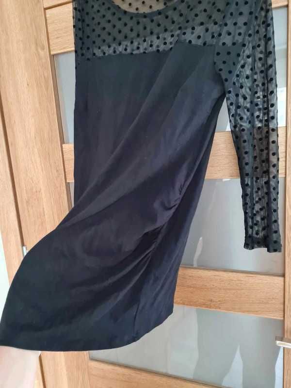 Czarna bluzka tunika H&M mama 40 L