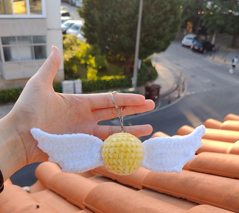 Snitch "Harry Potter" em Crochet - Amigurumi
