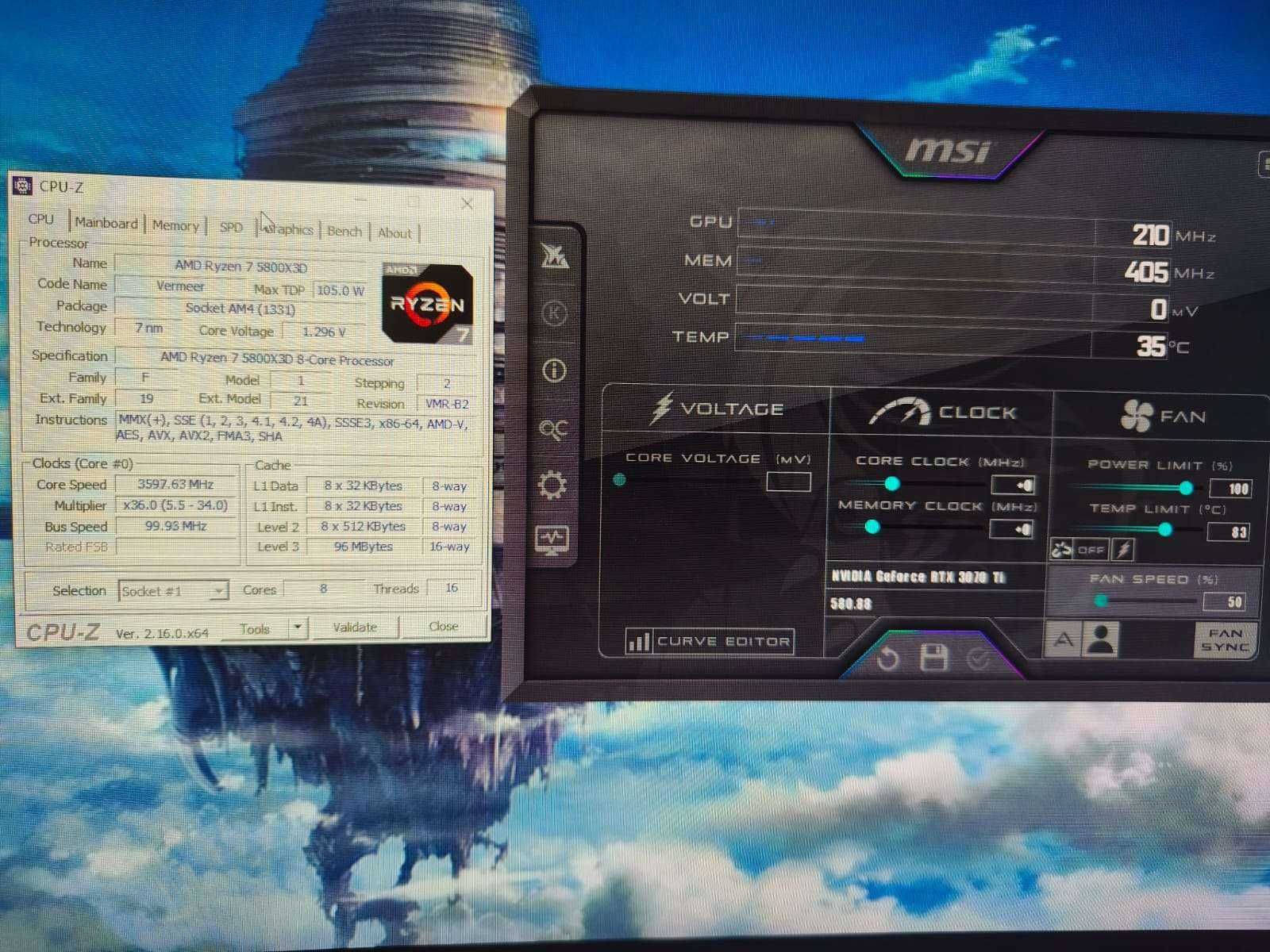 PC GAMER - Ryzen 7 5800X3D - RTX 3070Ti - 32GB RAM - 2TB NVME