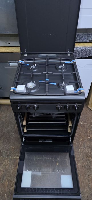 Kuchenka Gazowa  wolnostojąca 50cm czarny mat OUTLET Inventum