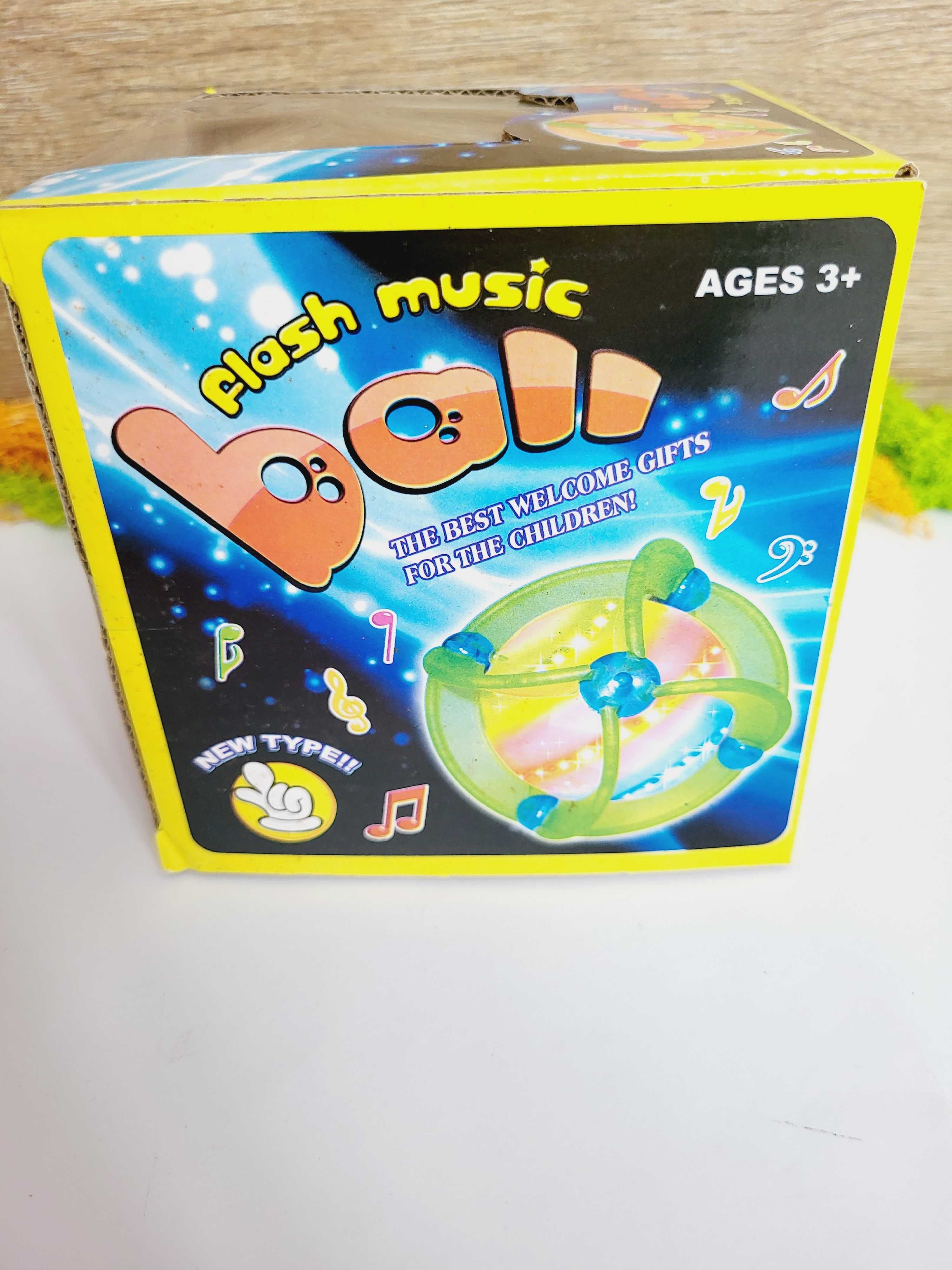 Święcąca muzyczna bączek kula Flash music ball dźwięk światło 3+