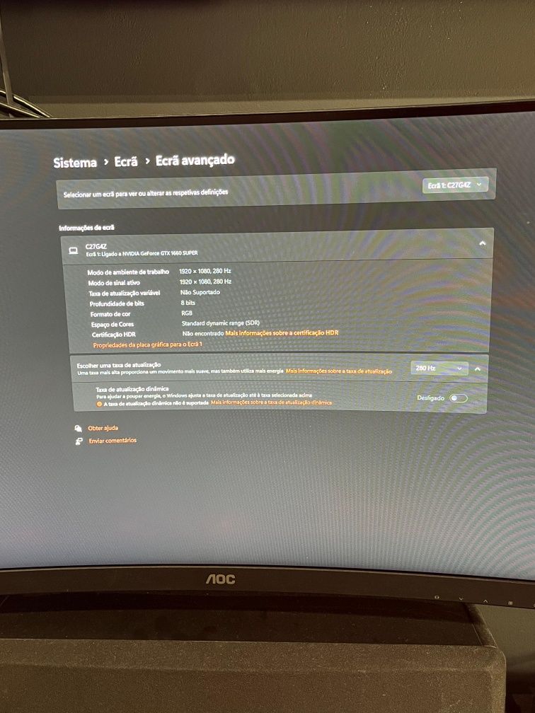 Monitor 280hz 27" 3 anos de garantia