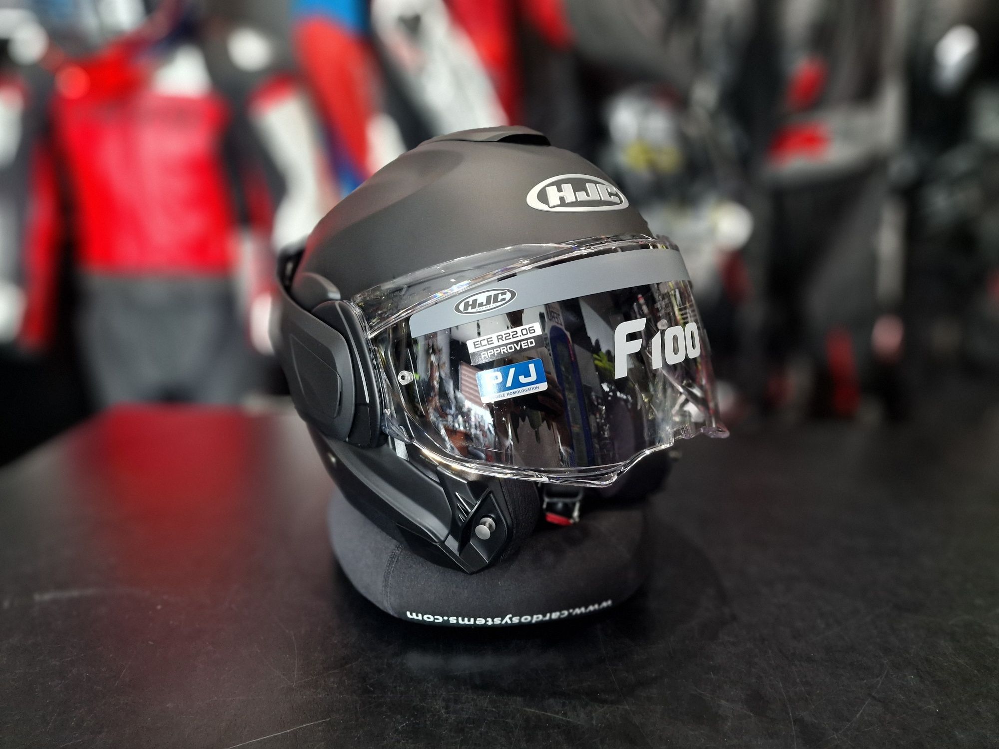 MotoSzafa Kask HJC F100 SOLID SEMI FLAT BLACK !gratisy/raty!