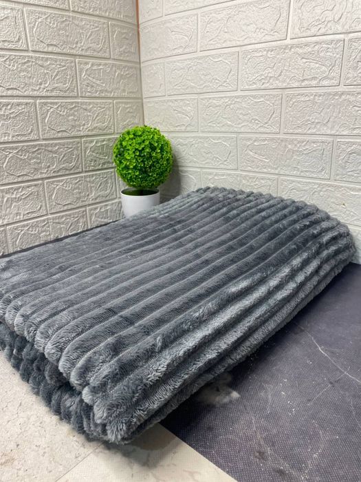 Плед Покривало євро розмір півтораспальні двоспальні 2 см полоска