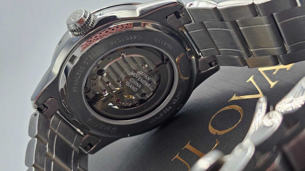 Zegarek męski Bulova Srebrny Automat Open Heart $$$ Drogi $$$