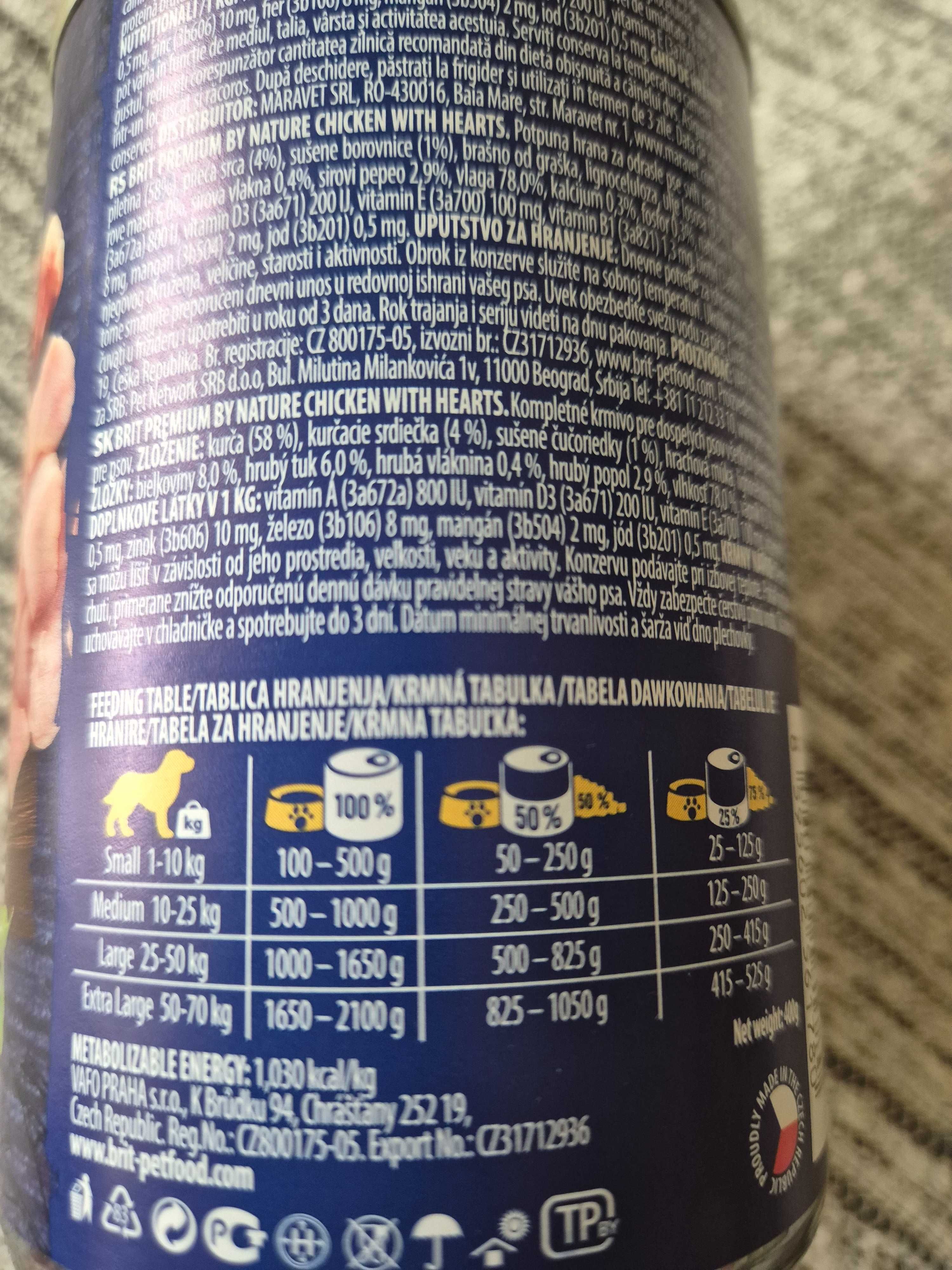 Mokra karma dla psa Brit Premium, kurczak 400 g x 6
