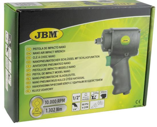 Pistola Aparafusadora Impacto Nano JBM 1302Nm 1/2"