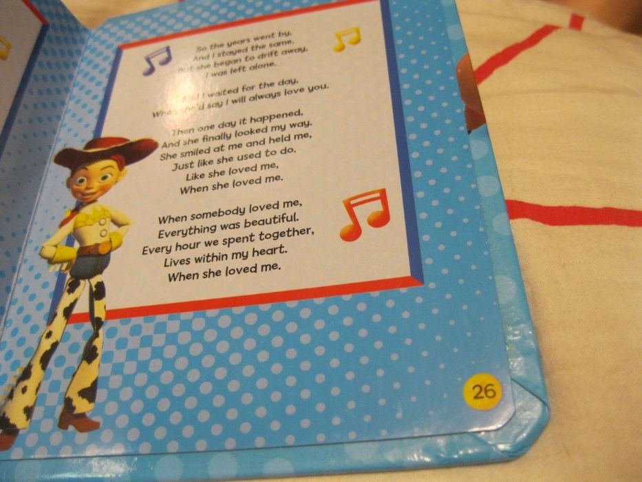 детская книга на английском песни картон toy story sing along songs