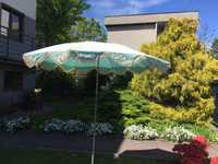 stary parasol ogrodowy 2m z podstawą stalową
