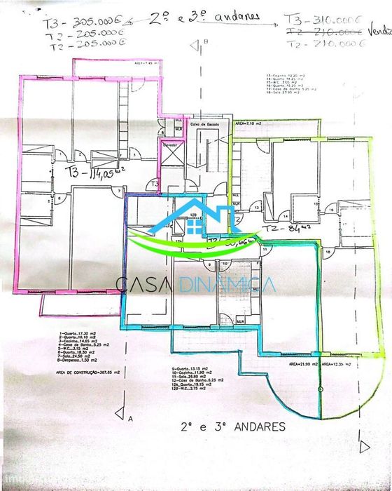 Vende se apartamento T3 novo com garagem e vista mar