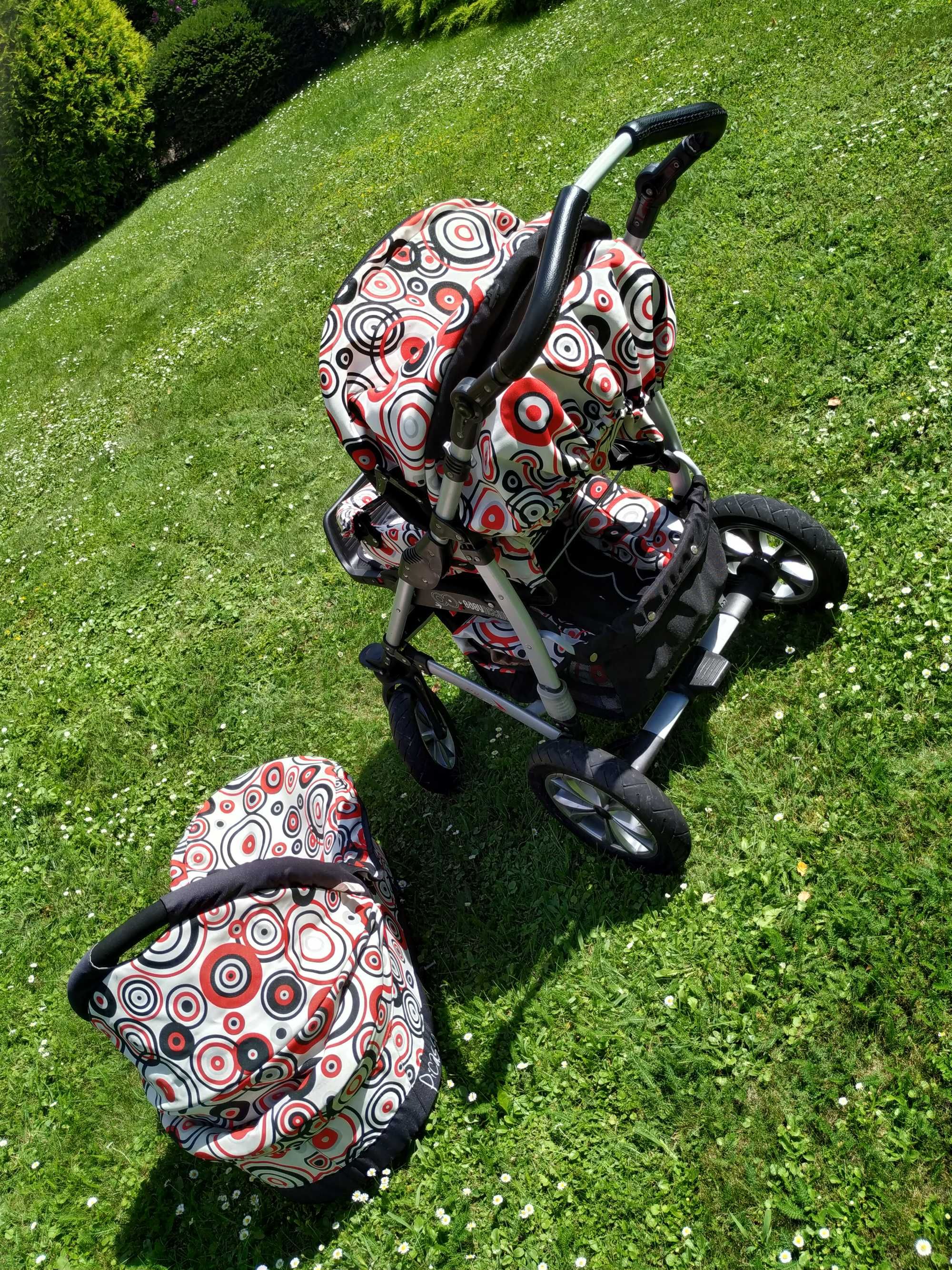 Zadbany wózek spacerowy i gondola AluJet Babyactive
