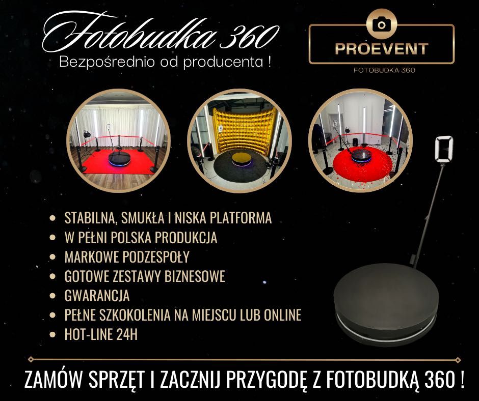 FotoBudka 360 Prosto od Producenta Nowa FV proevent360.pl