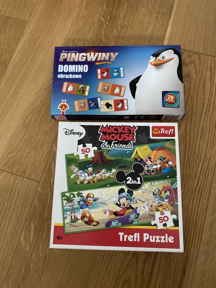 Puzzle MickeMouse plus domino Madagaskar gratis!