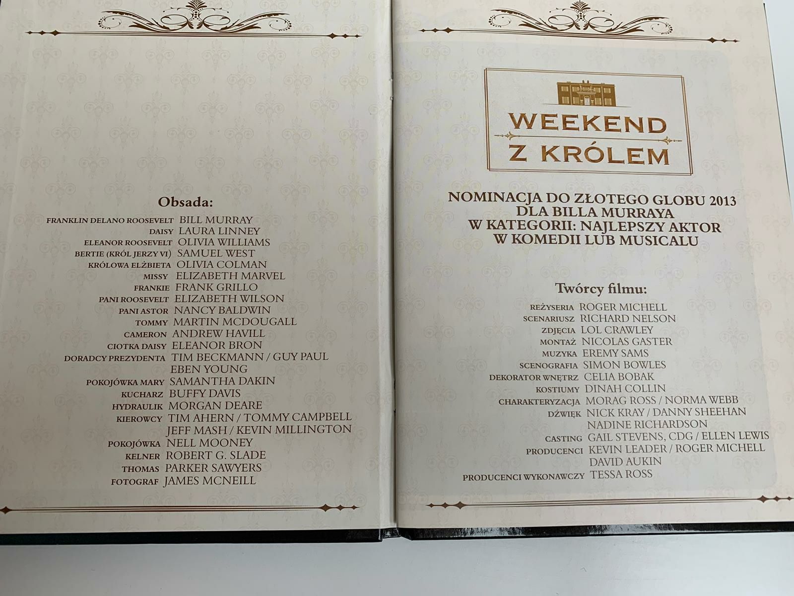 DVD "Weekend z królem". Laureat Złotego Globu. Z Billem Murrayem.