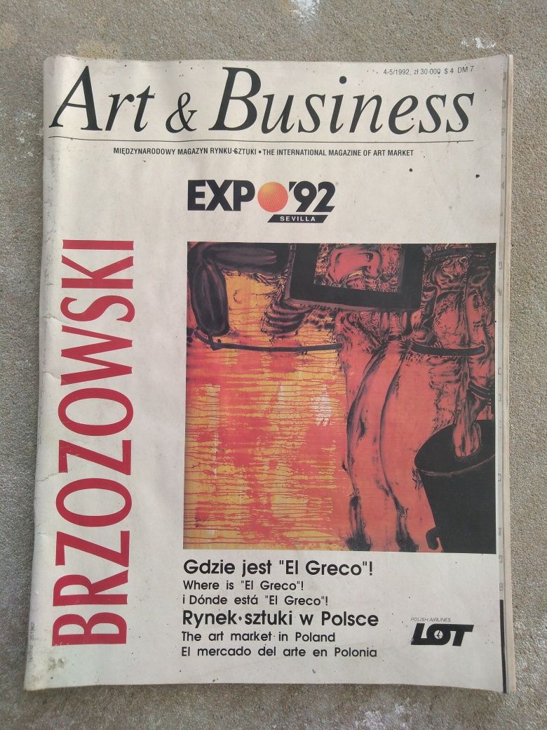 Art & Business, międzynarodowy magazyn rynku sztuki, 4-5/1992.