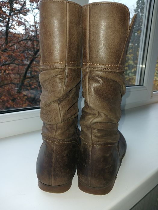 Жіночі шкіряні чоботи, кожаные сапоги