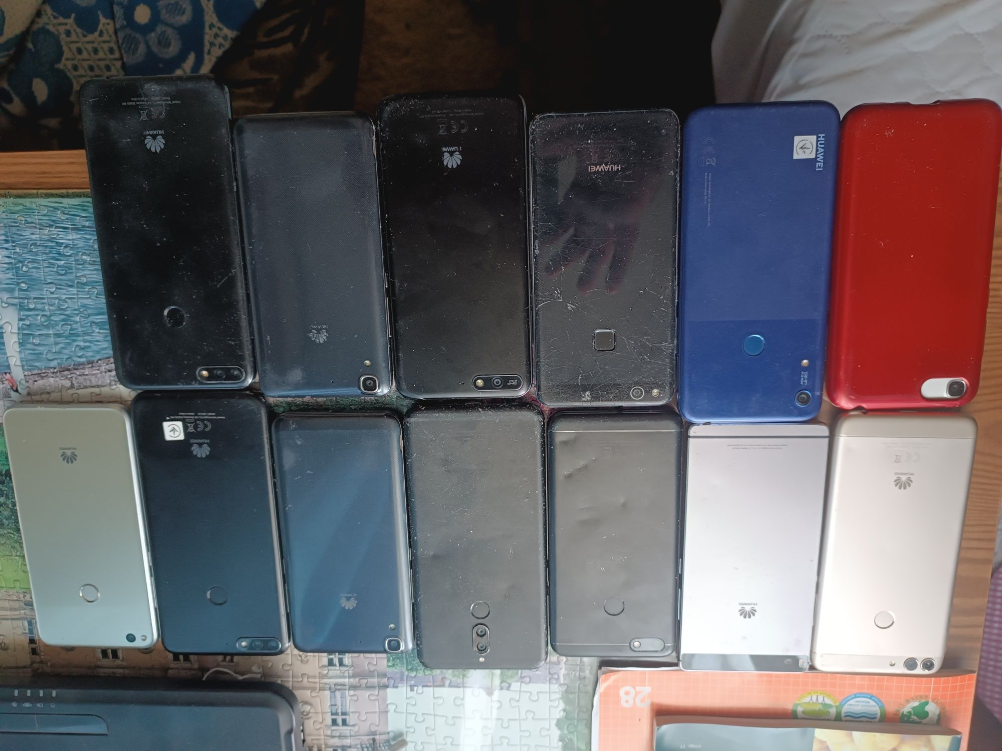 Продам лот телефонів 13шт, Huawei всі робочі під заміну екранів