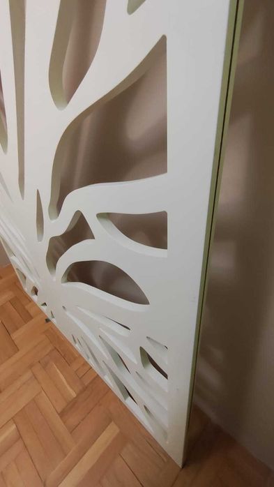 Panel ozdobny MDF 251×140 cm – biały, stan świetny
