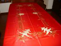 Toalha de Natal com guardanapos - Motivos dourados - Nova