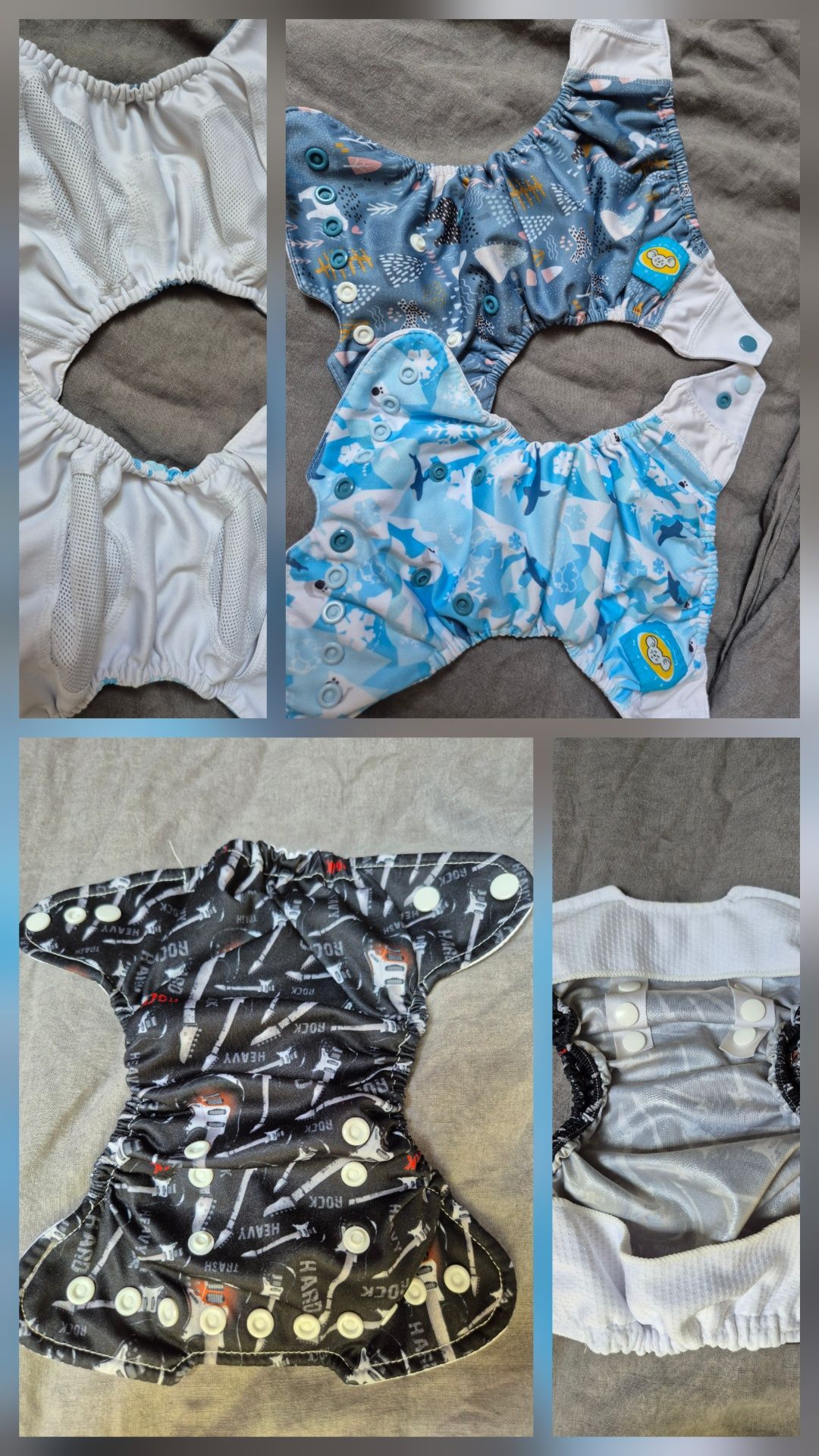 Zestaw pieluch wielorazowych pul formowanki nb newborn