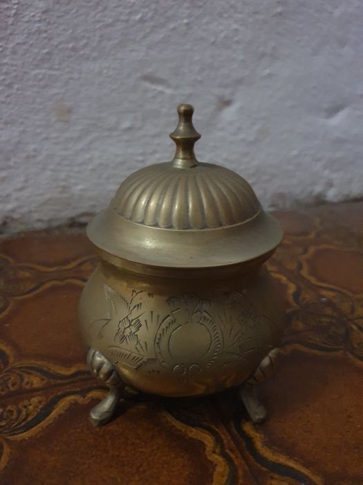 Conjunto 4 peças vintage em metal